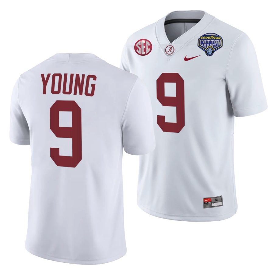 alabama crimson tide bryce young white 2021 cotton bowl college football playoff jersey