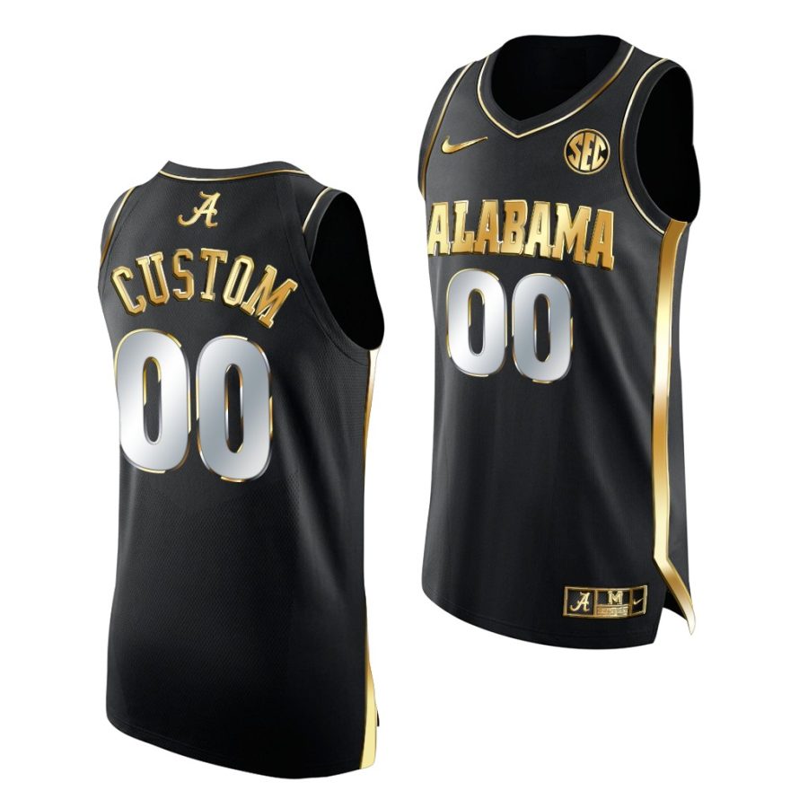 alabama crimson tide custom 2021 march madness sweet 16 golden authentic black jersey