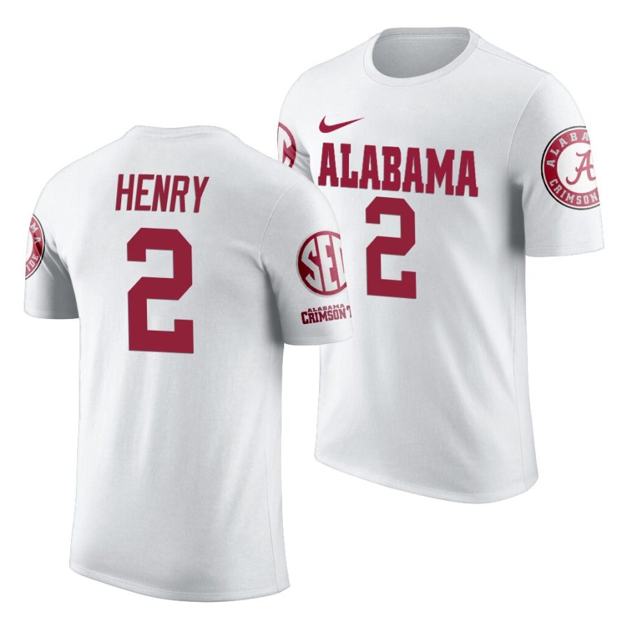 alabama crimson tide derrick henry white college football men's jersey