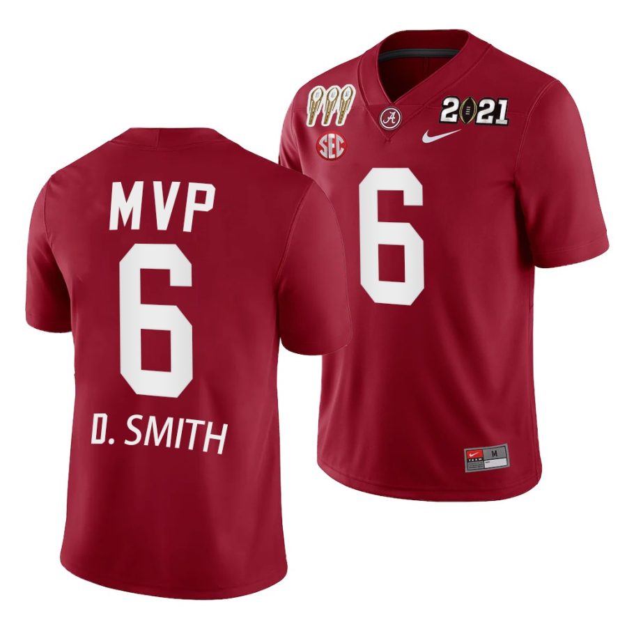 alabama crimson tide devonta smith crimson 2021 rose bowl offensive mvp special commemorate men jersey