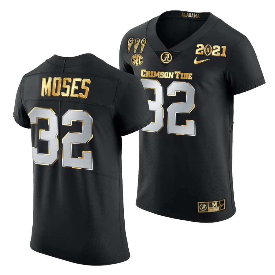 alabama crimson tide dylan moses black 3x cfp national championship golden limited men jersey