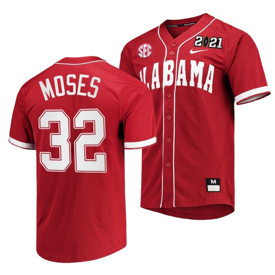 alabama crimson tide dylan moses crimson 2021 cfp national championship special commemorate men baseball jersey