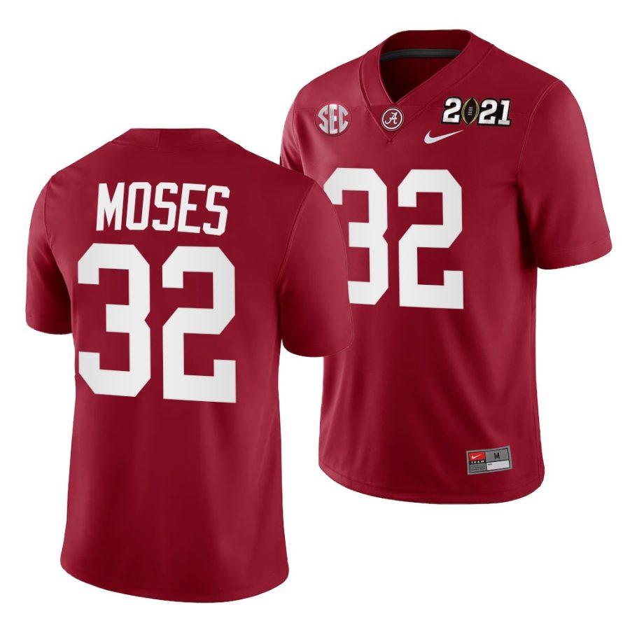 alabama crimson tide dylan moses crimson 2021 rose bowl champions college football playoff college football playoff jersey