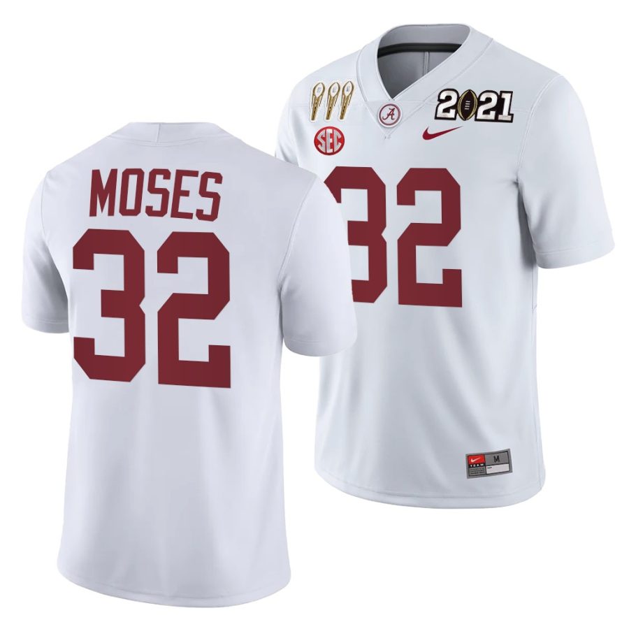 alabama crimson tide dylan moses white 3x cfp national championship winner men jersey