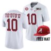 alabama crimson tide henry to'oto'o white 2021 cotton bowl champions cfp jersey