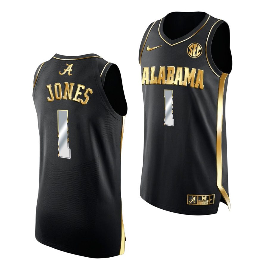 alabama crimson tide herbert jones 2021 march madness sweet 16 golden authentic black jersey