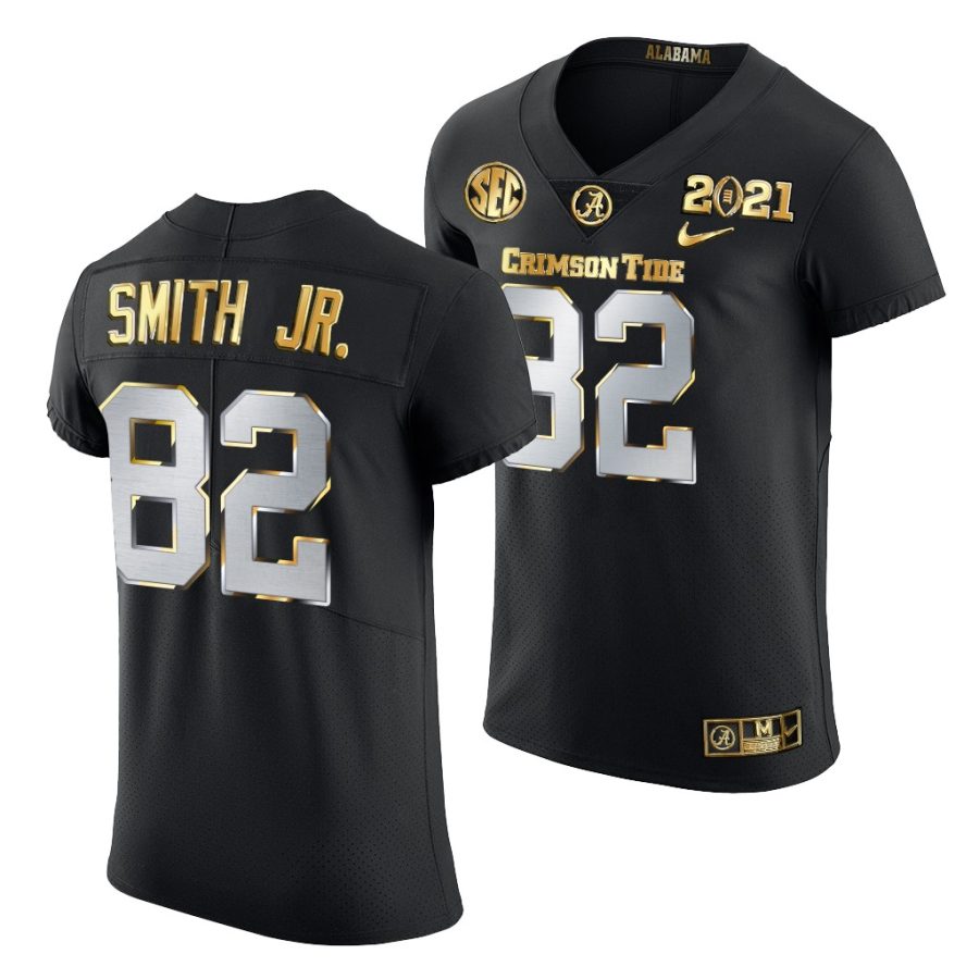 alabama crimson tide irv smith jr. black 2021 college football playoff championship golden authentic jersey