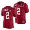 alabama crimson tide jalen hurts crimson 2021 rose bowl champions college football playoff college football playoff jersey