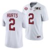 alabama crimson tide jalen hurts white 2021 rose bowl champions college football playoff college football playoff jersey