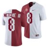 alabama crimson tide john metchie iii white crimson split men's jersey