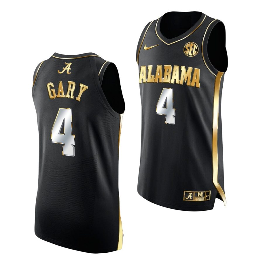 alabama crimson tide juwan gary 2021 march madness sweet 16 golden authentic black jersey