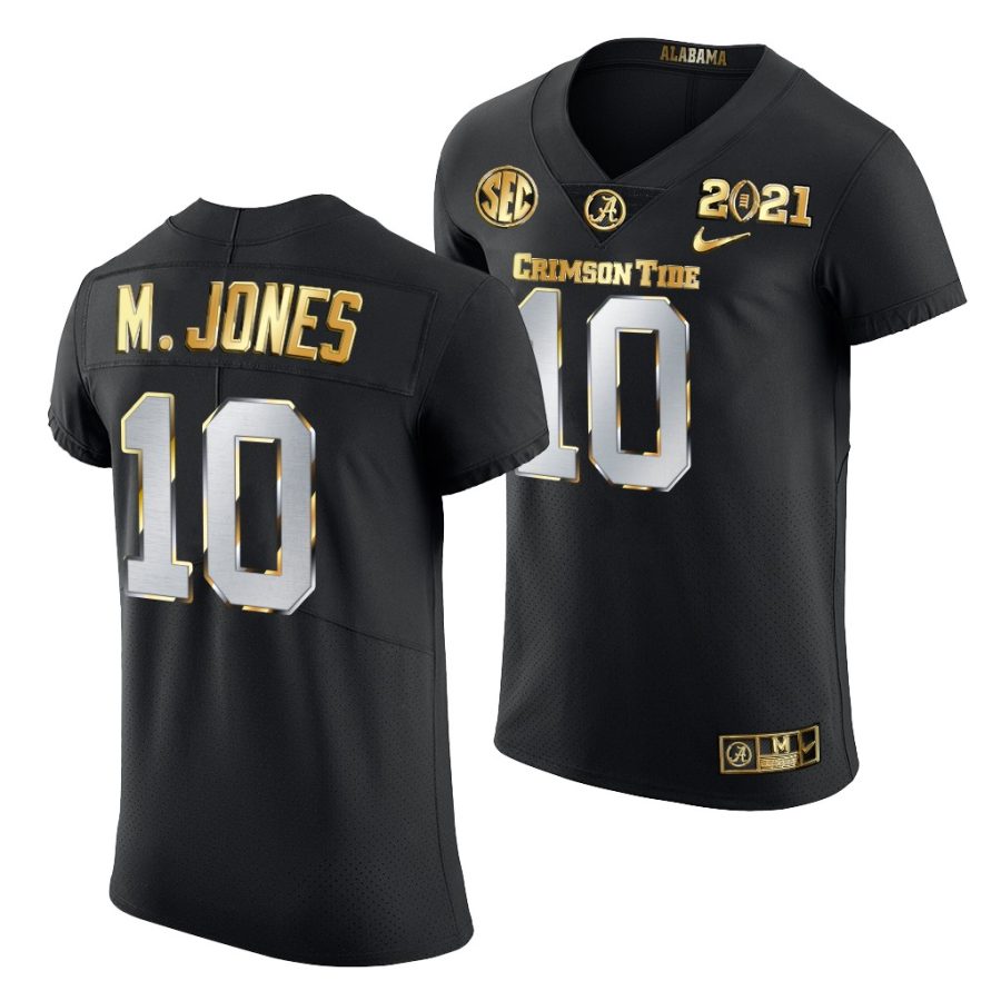 alabama crimson tide mac jones black 2021 college football playoff championship golden authentic jersey