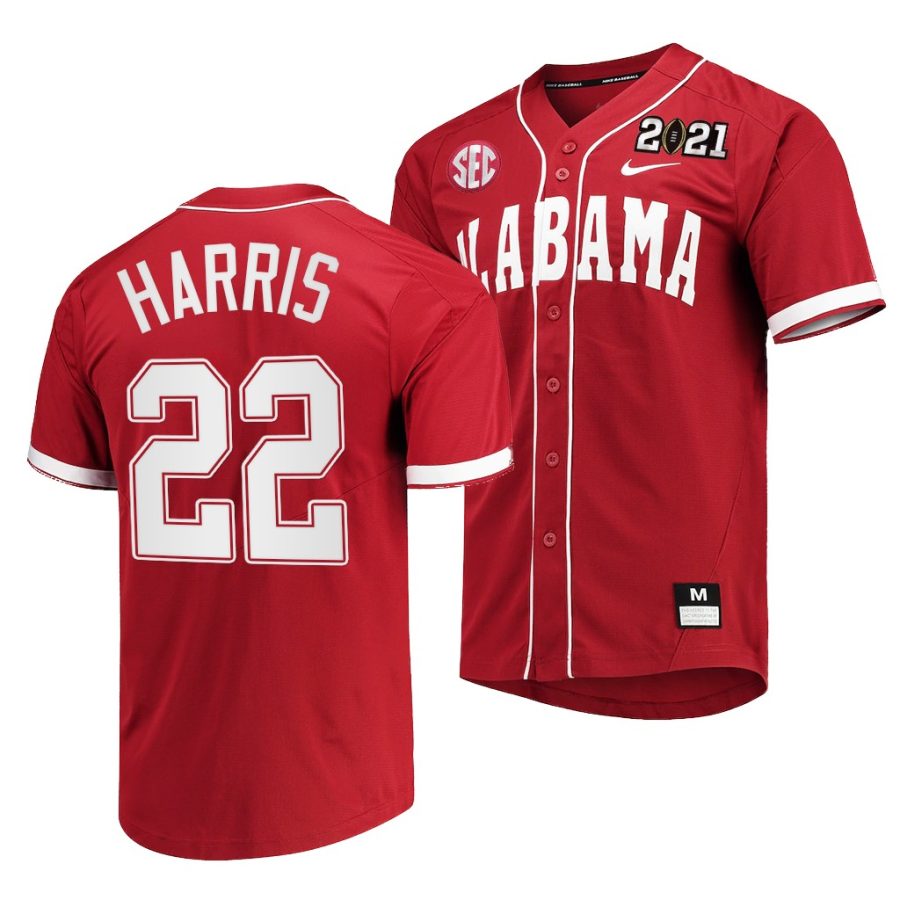 alabama crimson tide najee harris crimson 2021 cfp national championship special commemorate men baseball jersey