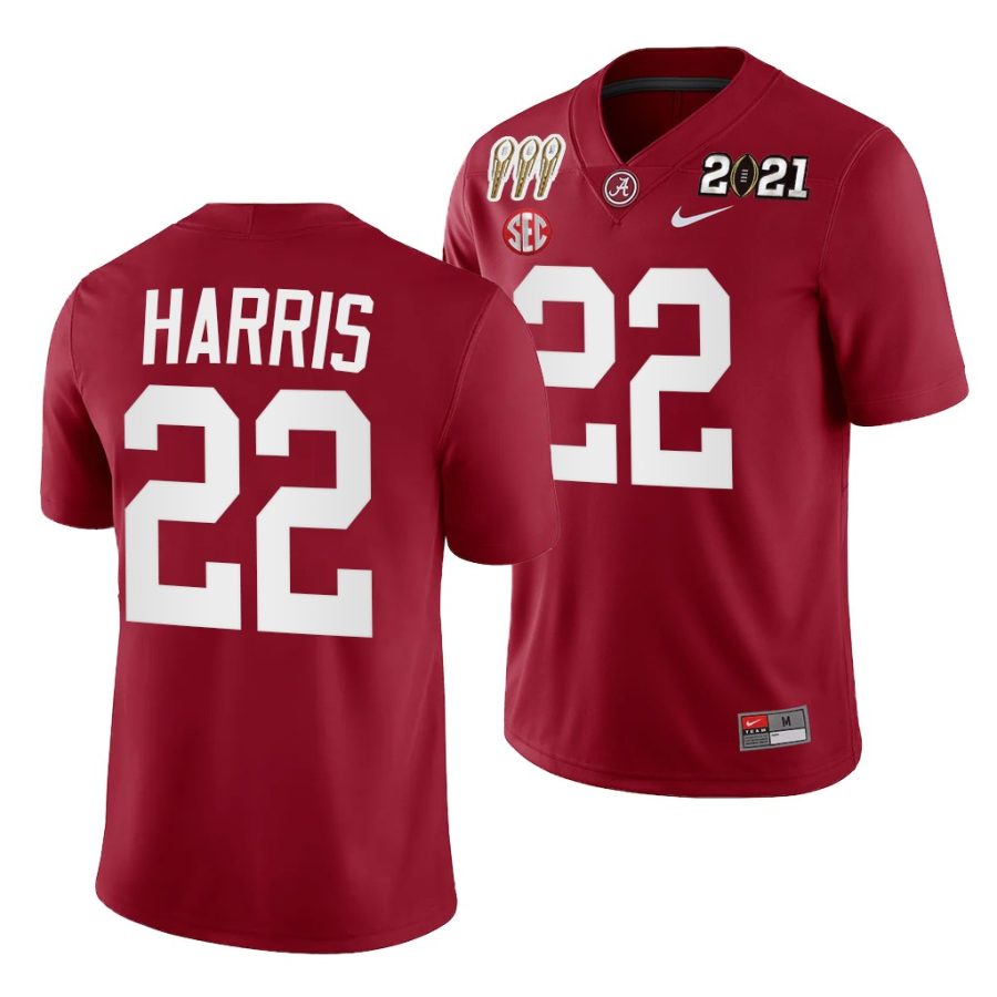 alabama crimson tide najee harris crimson 3x cfp national championship winner men jersey