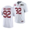 alabama crimson tide quinnen williams white 2021 rose bowl champions college football playoff college football playoff jersey