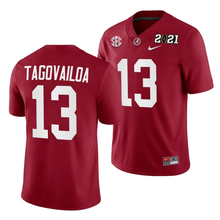 alabama crimson tide tua tagovailoa crimson 2021 rose bowl champions college football playoff college football playoff jersey