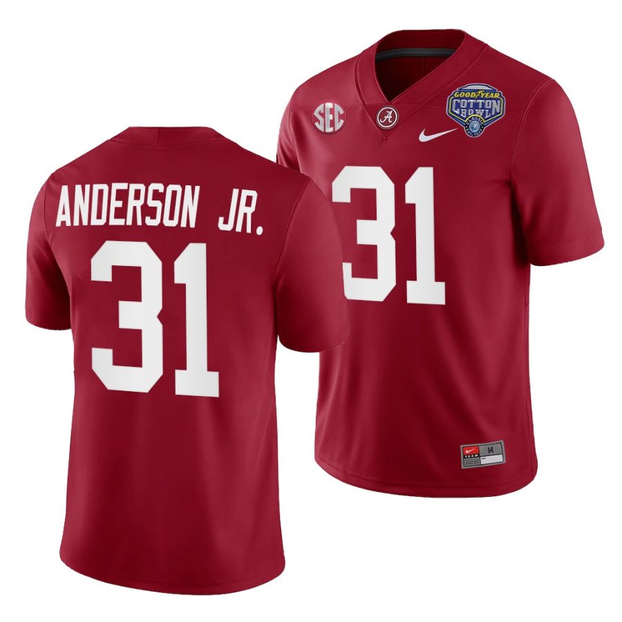 alabama crimson tide will anderson jr. crimson 2021 cotton bowl college football playoff jersey