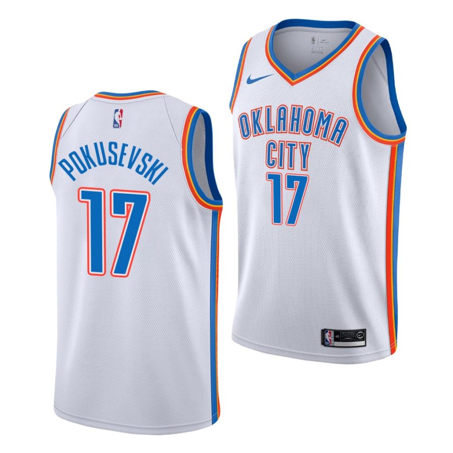 aleksej pokusevski thunder association 2020 nba draft 2020 21 white jersey