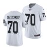 alex leatherwood raiders 2021 nfl draft vapor limited men's white jersey