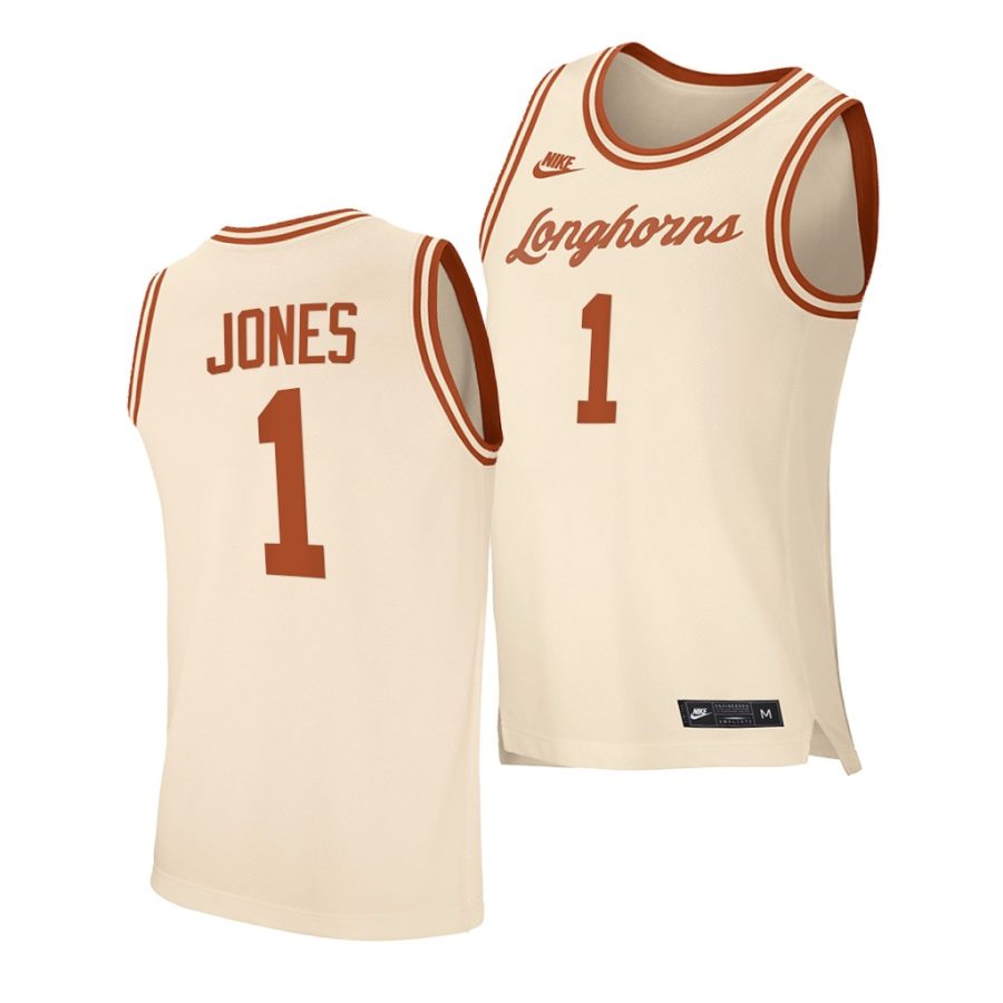 andrew jones cream retro texas longhorns jersey