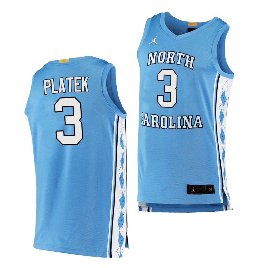 andrew platek blue authentic north carolina tar heels jersey