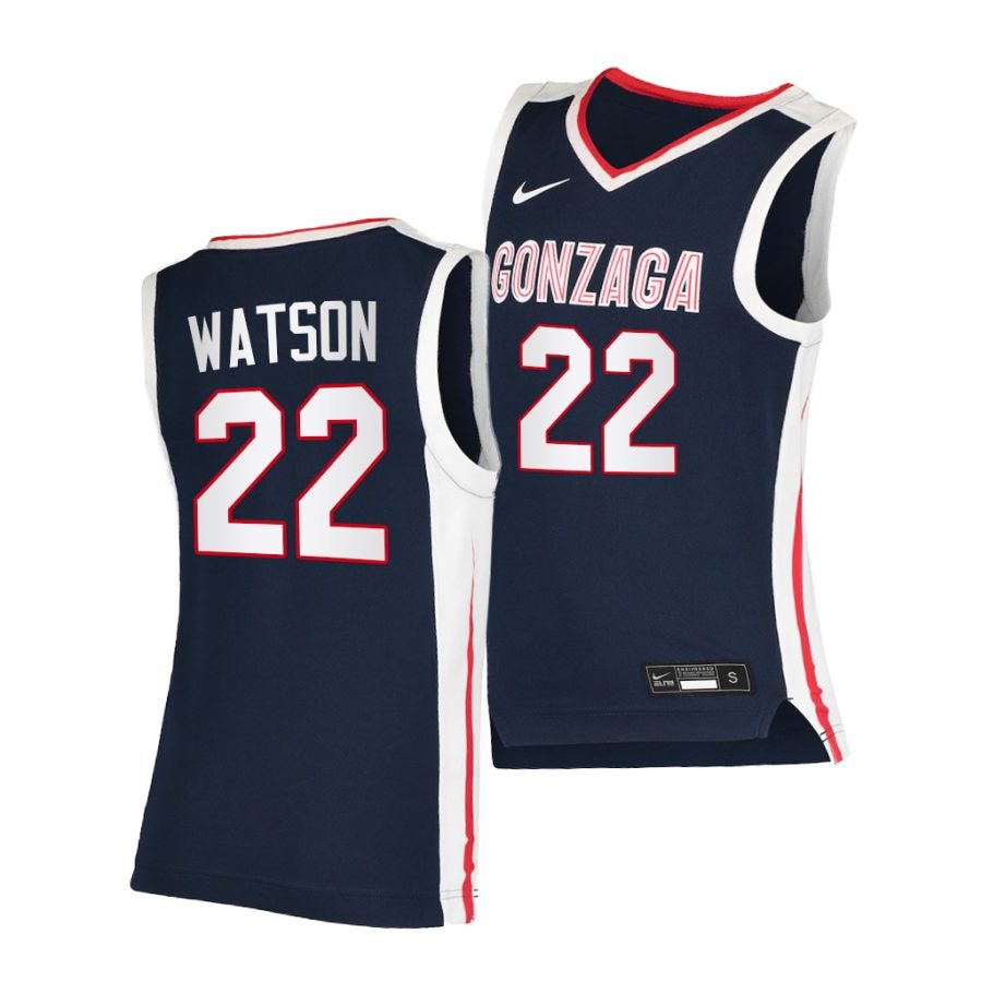 anton watson gonzaga bulldogs navy elite 2020 21 college basketball jersey