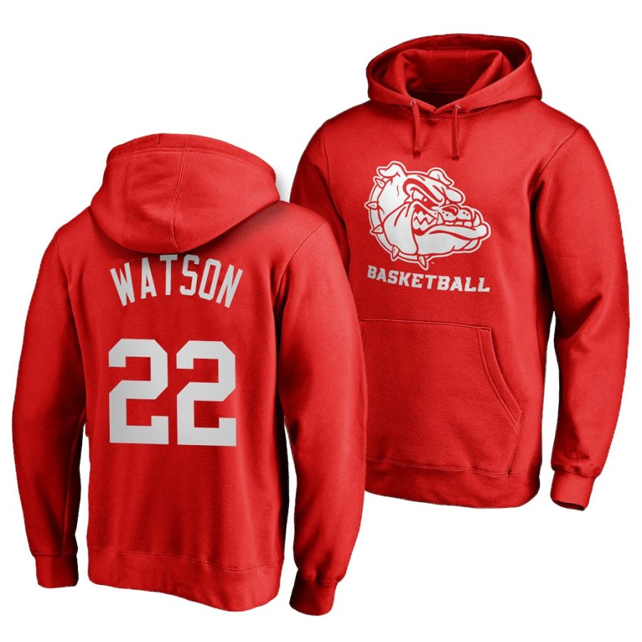 anton watson red name & number gonzaga jersey