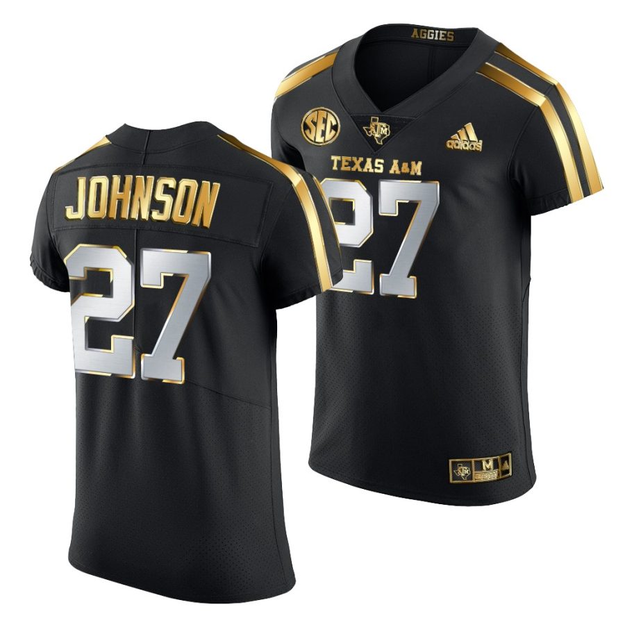 antonio johnson black golden edition texas a&m aggies jersey