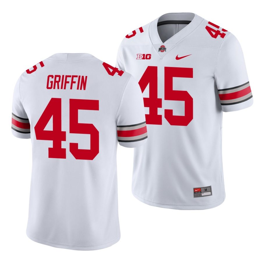 archie griffin white college football men's jersey