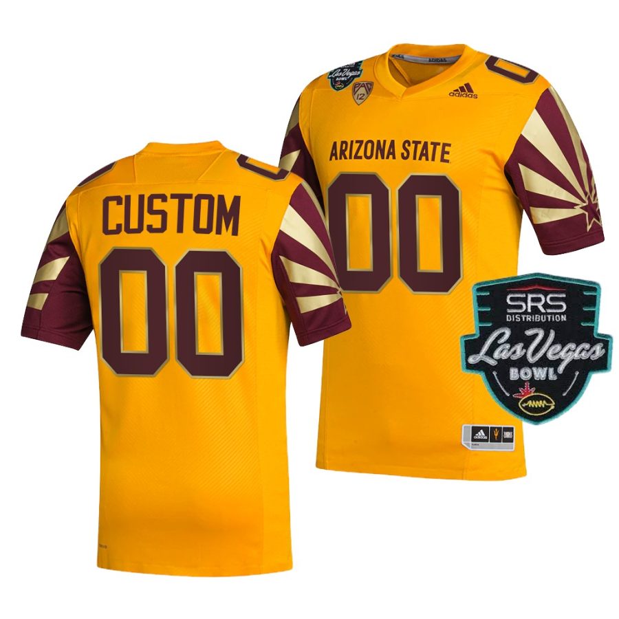 arizona state sun devils custom gold las vegas bowl alternate jersey