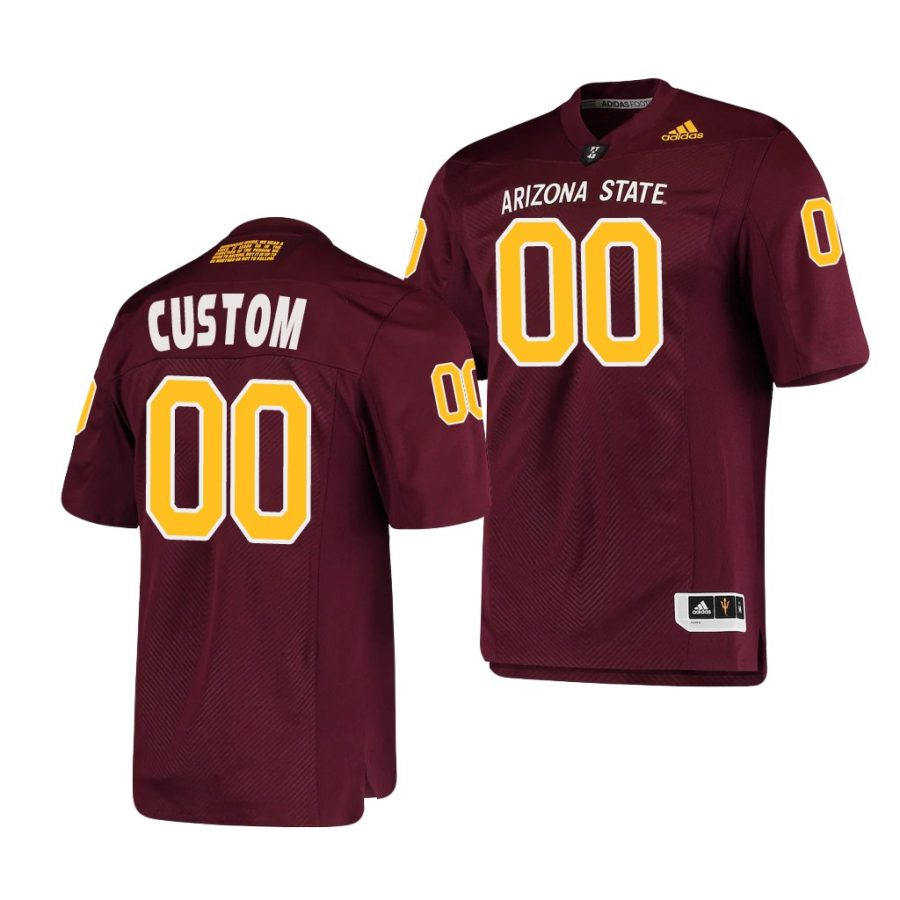 arizona state sun devils custom maroon college football men's jersey