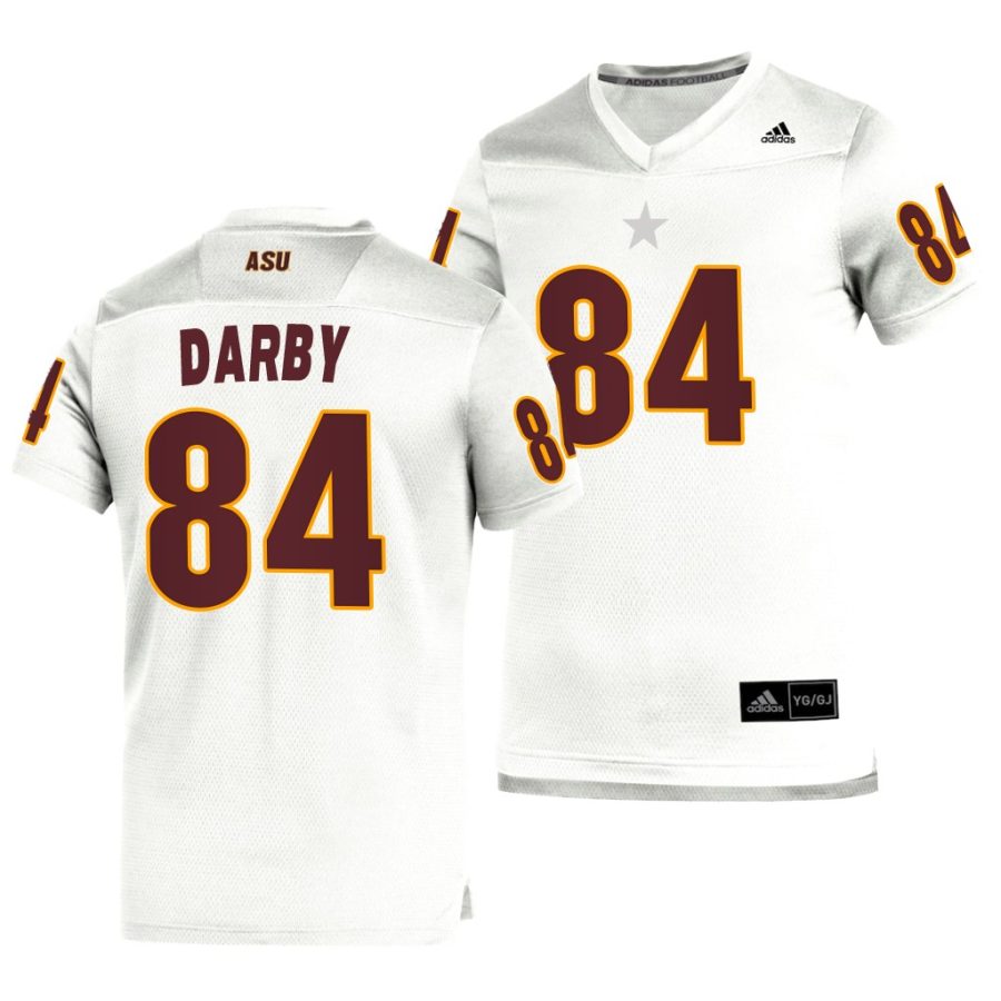 arizona state sun devils frank darby white replica men's jersey