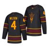 arizona state sun devils jacob wilson 2020 21 replica black college hockey jersey