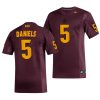 arizona state sun devils jayden daniels maroon replica men's jersey 0