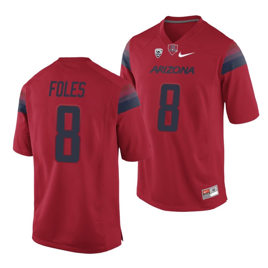 arizona wildcats nick foles red college football men's jersey