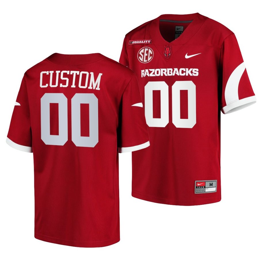 arkansas razorbacks custom youth cardinal equality 2021 22 jersey