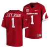 arkansas razorbacks kj jefferson youth cardinal equality 2021 22 jersey