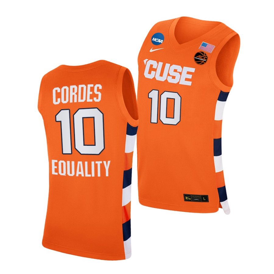 arthur cordes orange 2021 march madness sweet 16 men jersey