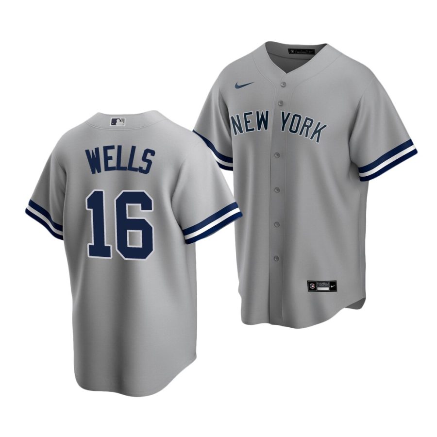 austin wells yankees 2020 mlb draft replica road gray jersey