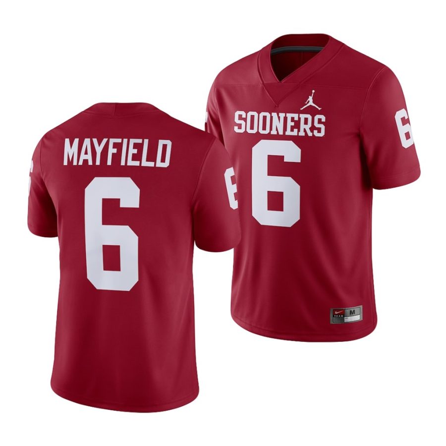 baker mayfield crimson alumni football game men's jersey