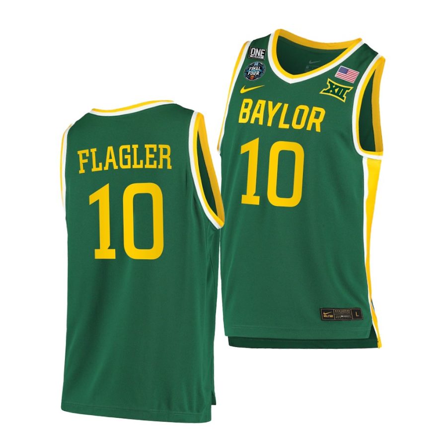 baylor bears adam flagler 2021 ncaa national champion green jersey