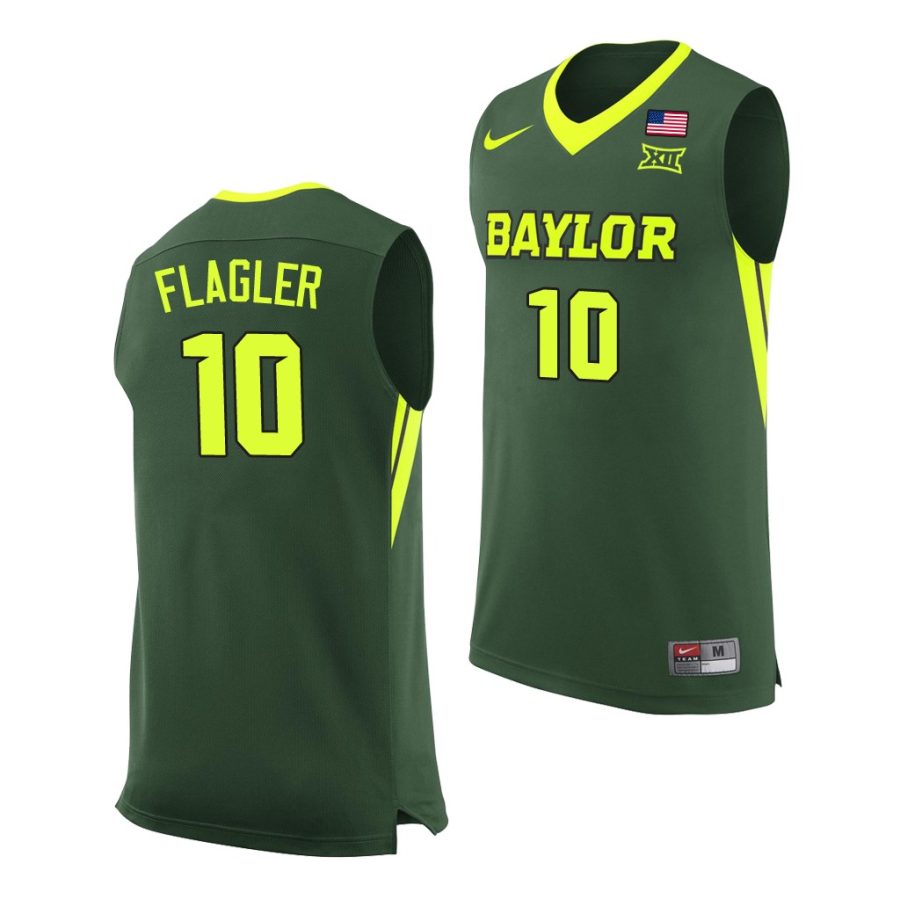 baylor bears adam flagler green college basketball replica jersey