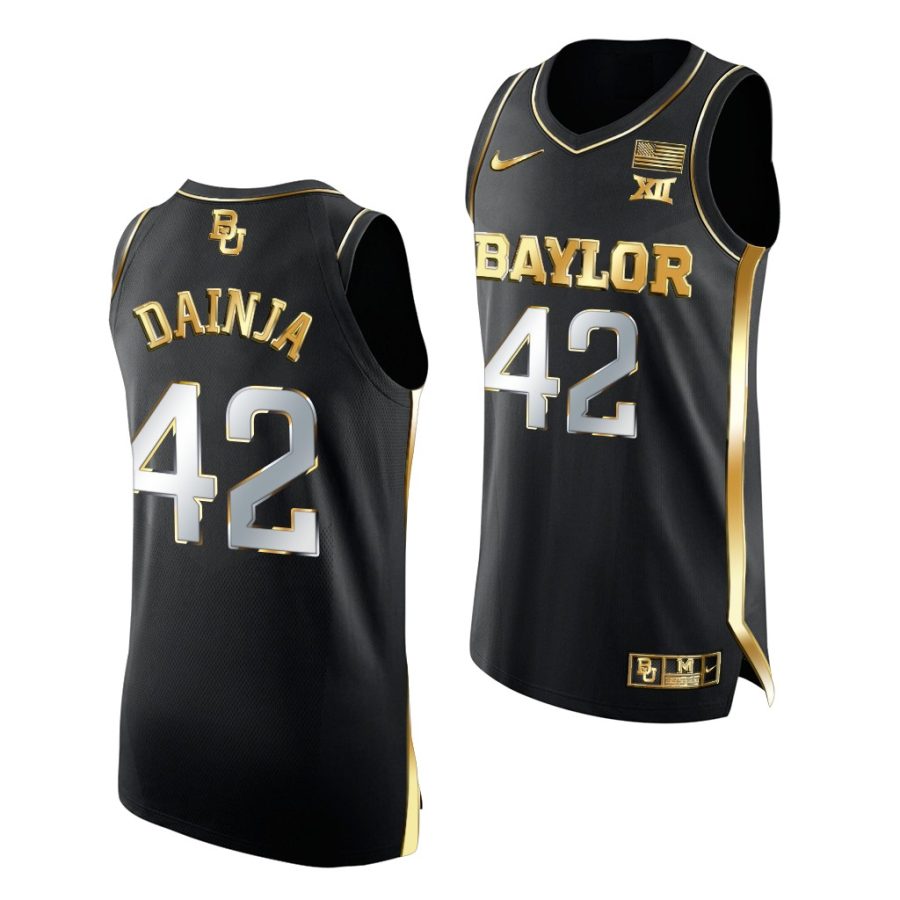 baylor bears dain dainja 2021 march madness golden authentic black jersey