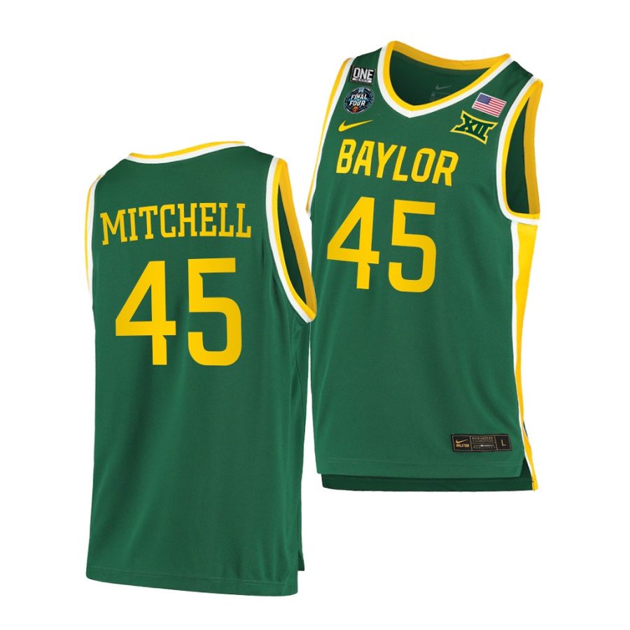 baylor bears davion mitchell 2021 ncaa national champion green jersey