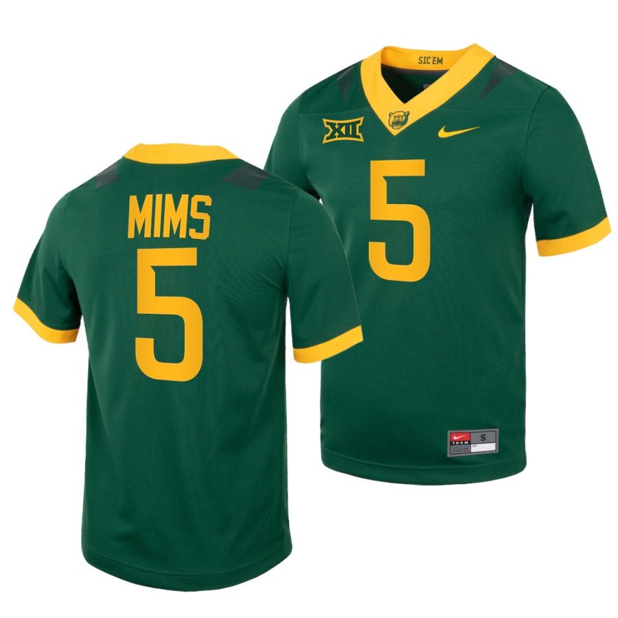 baylor bears denzel mims green college football nfl alumni jersey