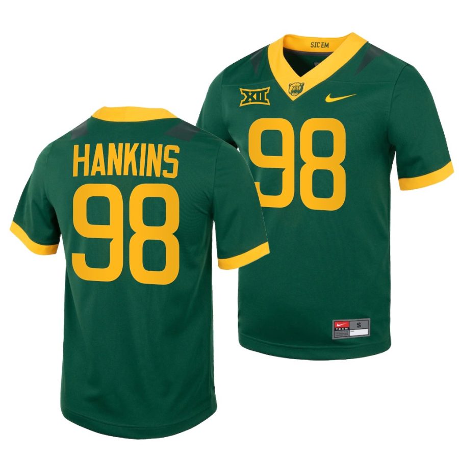 baylor bears isaiah hankins green college football replica jersey