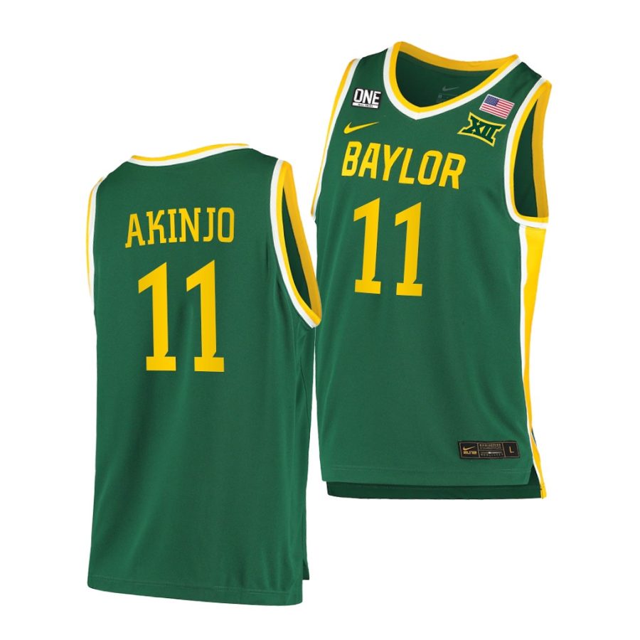 baylor bears james akinjo green away 2021 top transfers jersey