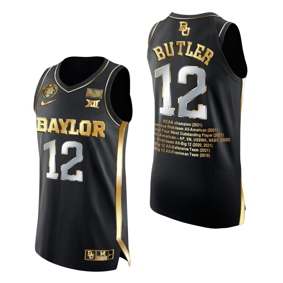 baylor bears jared butler 2021 final four mop golden limited black jersey