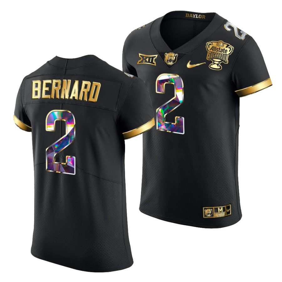 baylor bears terrel bernard black golden diamond edition college football jersey