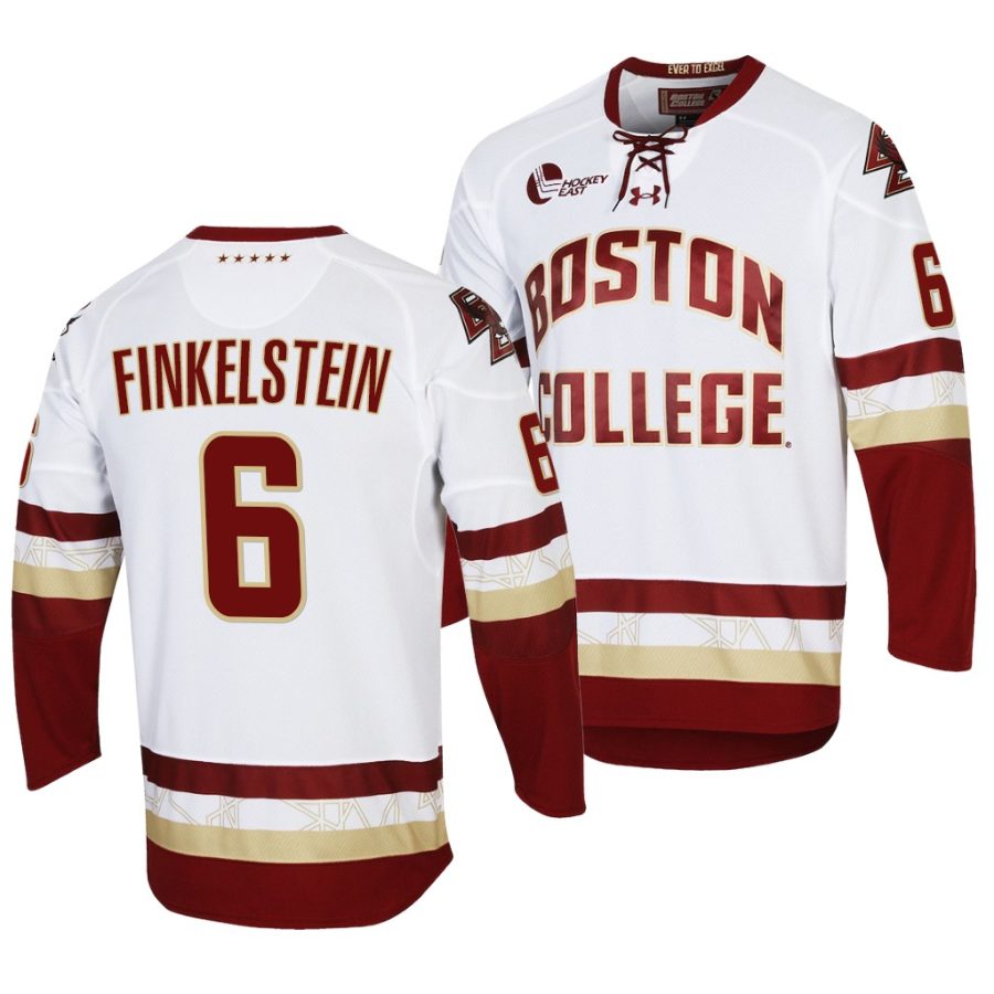 ben finkelstein ncaa college hockey white replica jersey